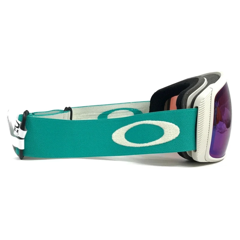 Oakley White Frame Mirrored Green Purple Lens Ski Goggles